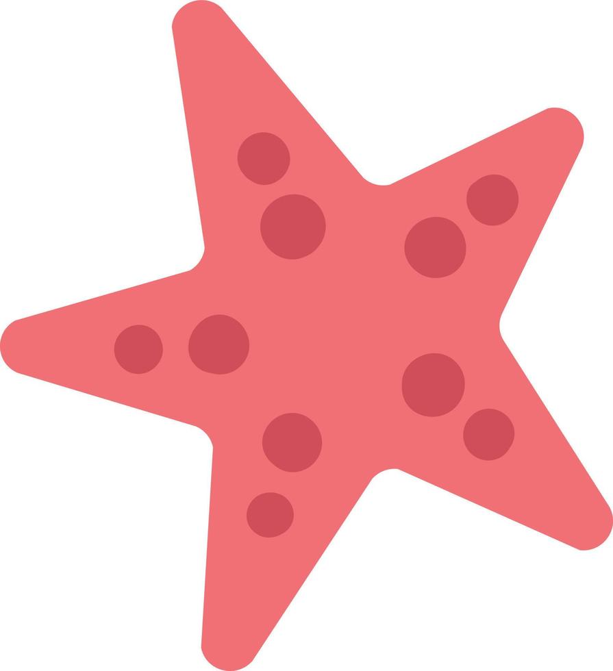 estrella de mar roja sobre fondo blanco vector