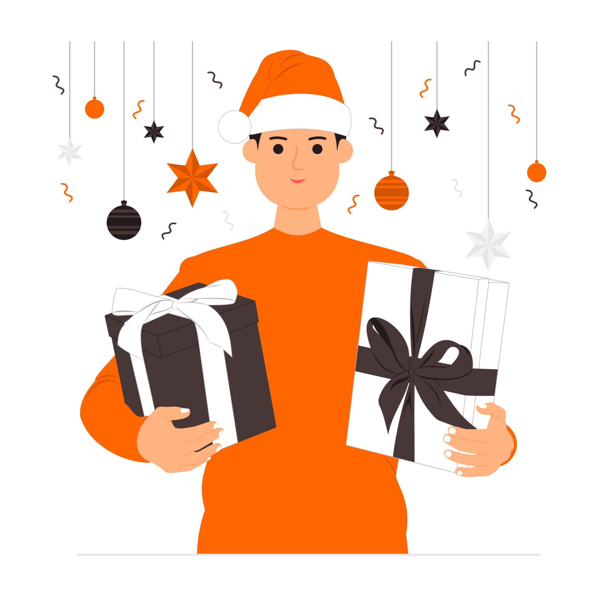 Man Holding Gifts To Celebrate Christmas Illustration 15643825 Vector man-holding-gifts-to-celebrate-christmas-illustration-15643825-vector