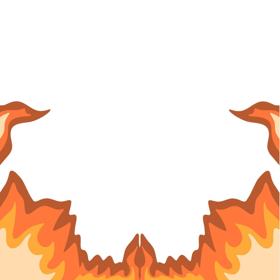 fire or flame in flat design for background vector