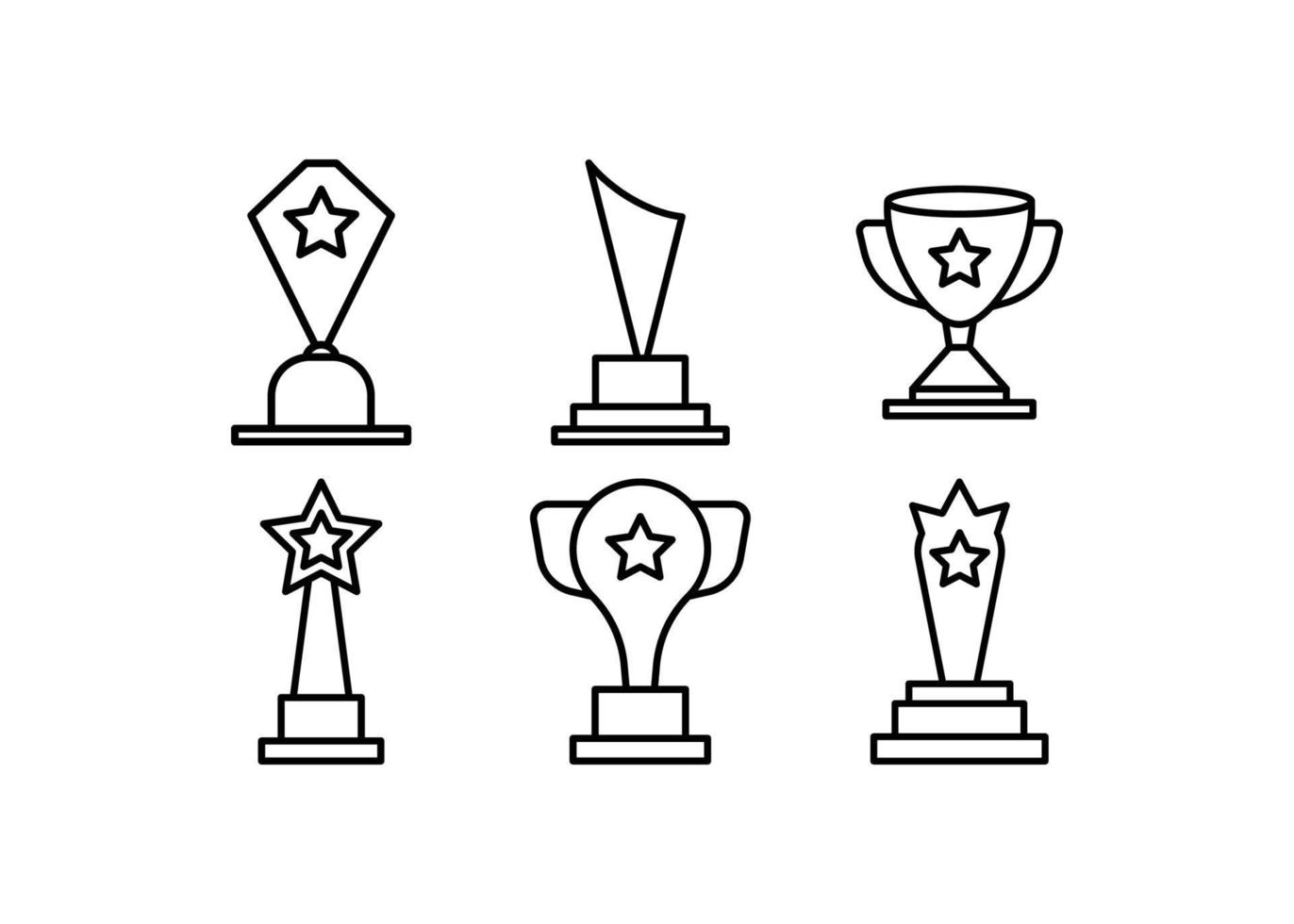 Trophy cup icon design template vector isolated illustration