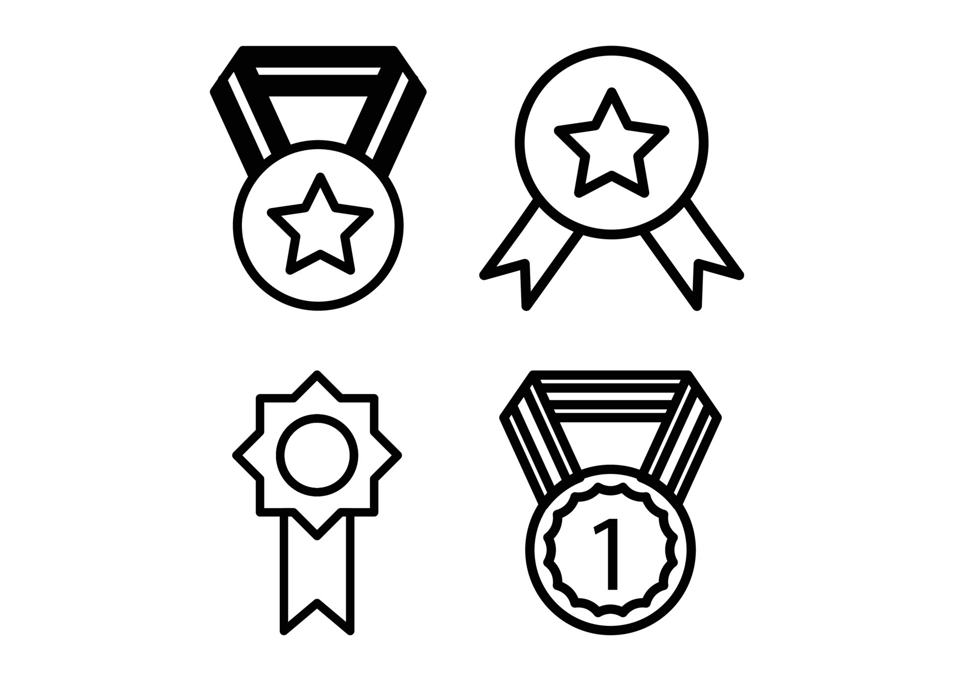Award badge icon design clipart vector isolated illustration 15643884