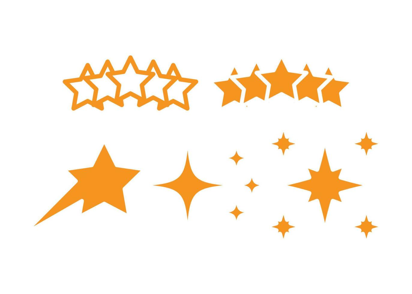 Stars icon design template vector isolated illustration