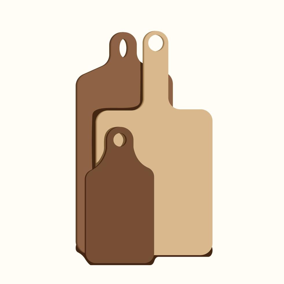 Vector illustration of cutting board Isolated. Can be used as mockup for menu. Use for card, poster, banner, web design. Vector illustration.