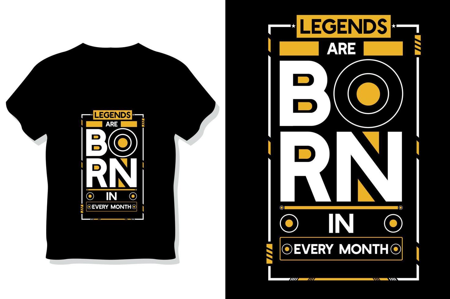 Legends are born in every month birthday quotes t shirt design vector