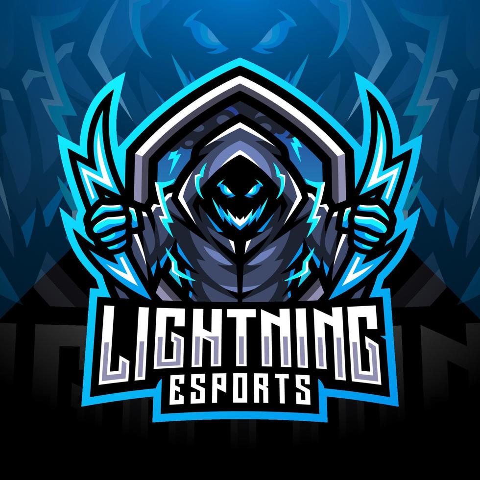 Lightning esport mascot logo design vector