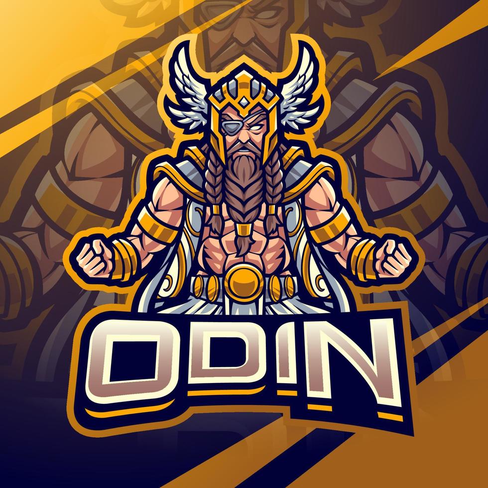 Odin esport mascot logo design vector