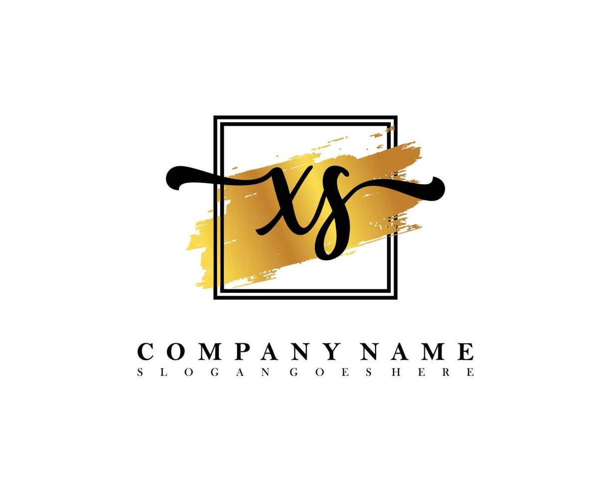 XS Initial handwriting logo concept vector