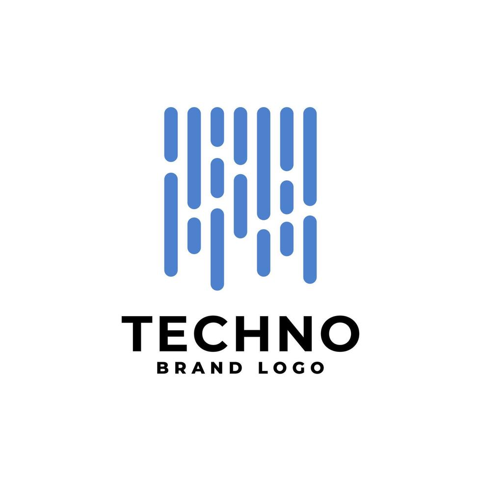 logo illustration of a technology theme for any company with a technology theme vector