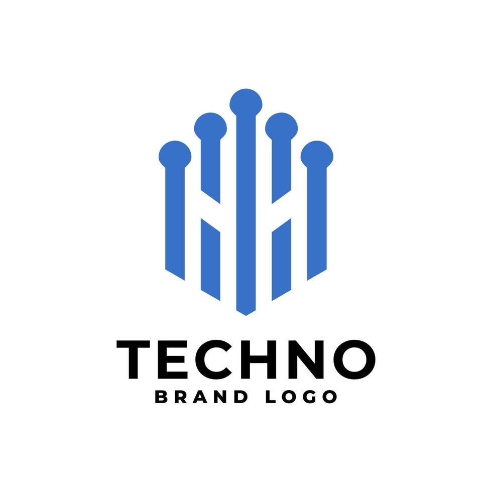 illustration of a robot face on a technology theme for any company with a technology theme vector