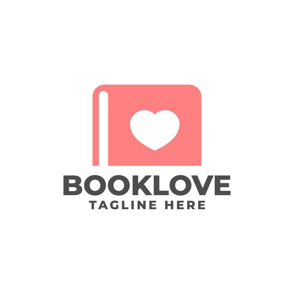 illustration of a book with a love shape inside. good for any business related to book. vector