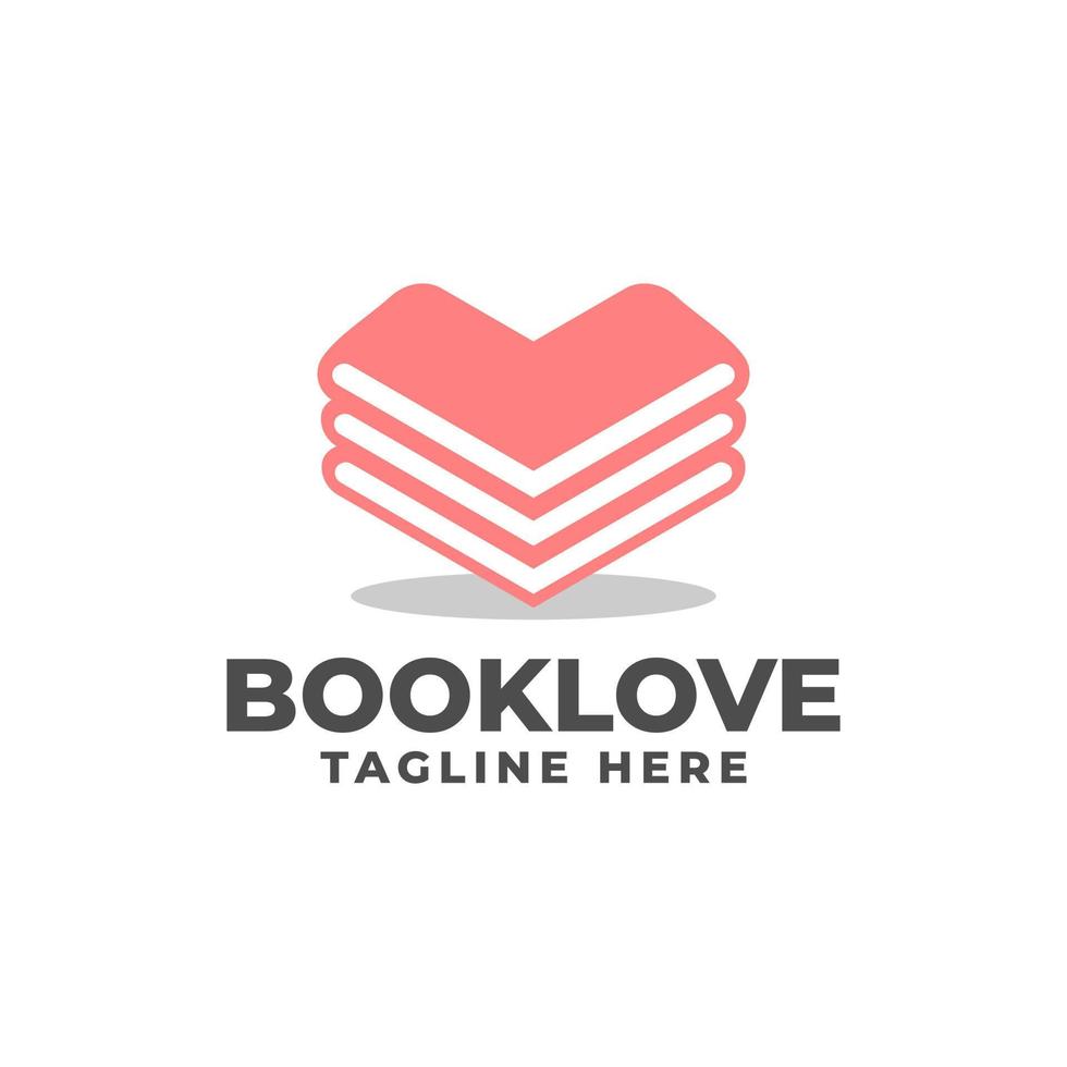 ilustración de un libro formando una forma de amor en el interior. Bueno para cualquier negocio relacionado con el libro. vector