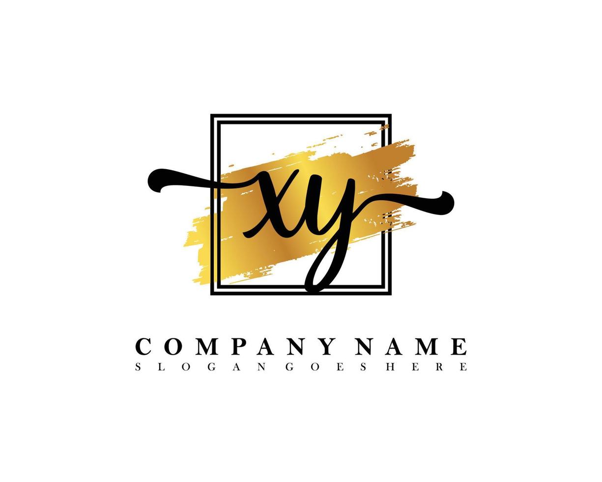XY Initial handwriting logo concept vector