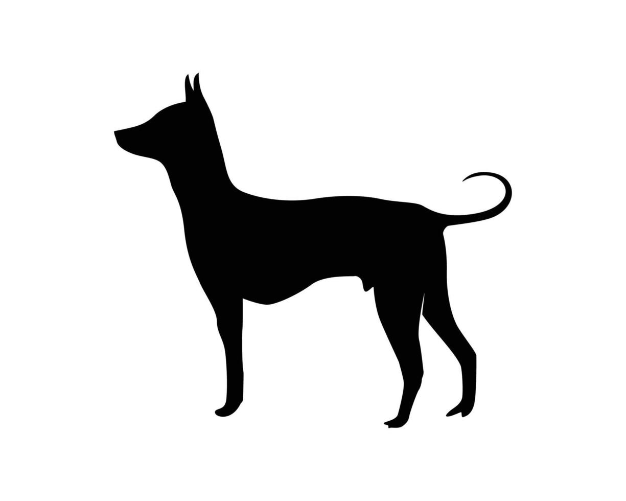 Dog silhouette vector template