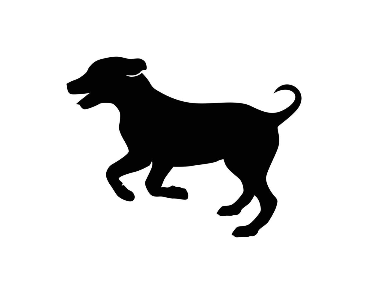 Dog silhouette vector template