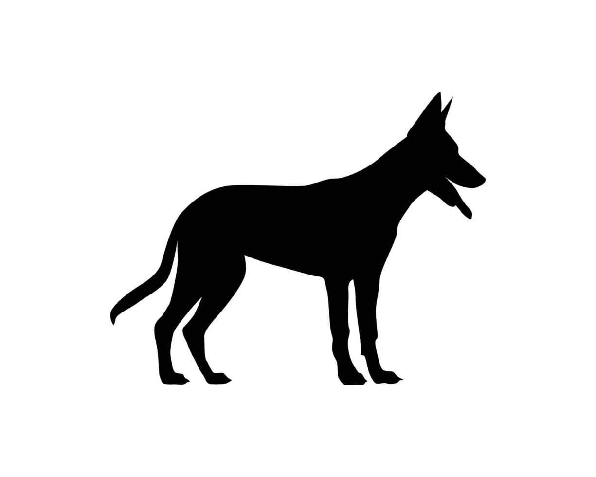 Dog silhouette vector template