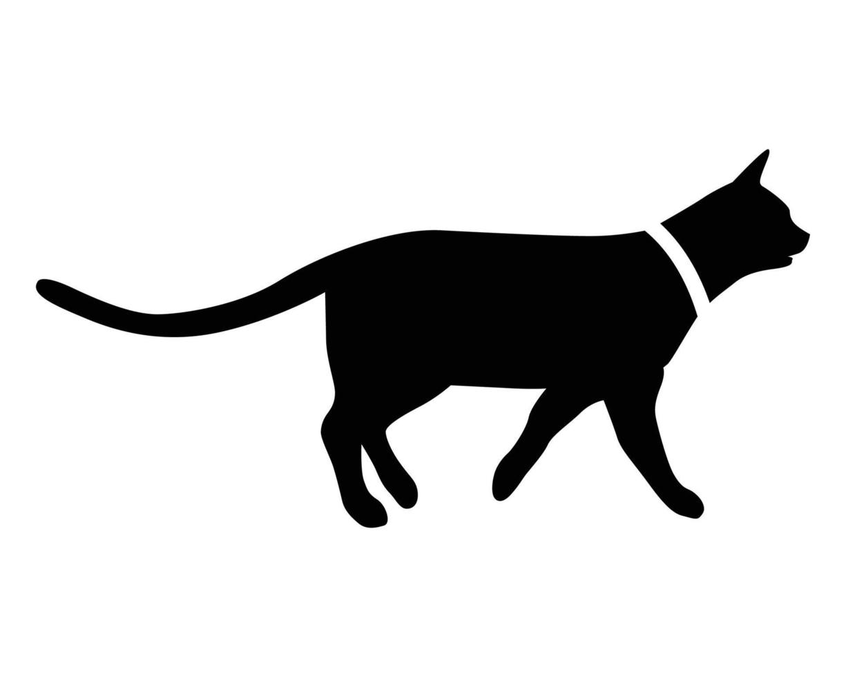 vector de plantilla de silueta de gato