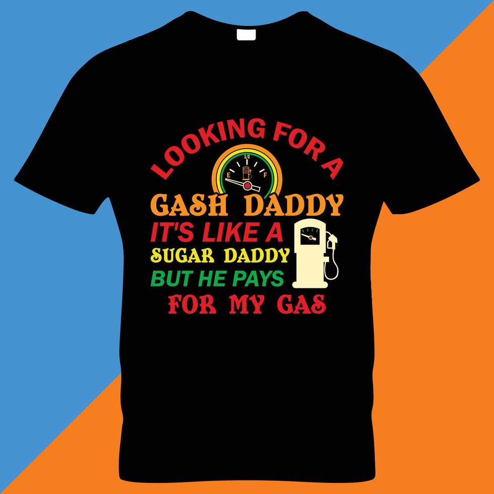 COFFEE FUEL GAS TEACHER T-SHIRT DESIGN. vector