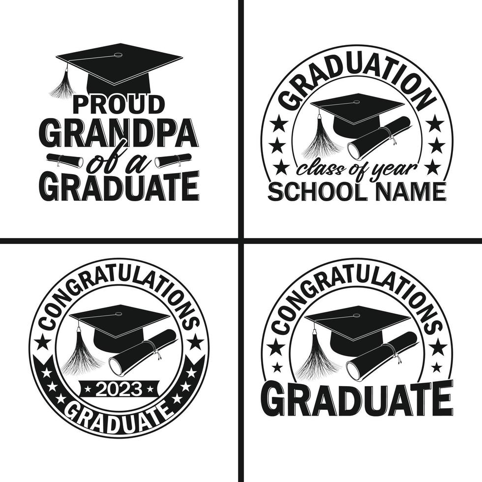 GRADUATION GRADUATE GRANDPA MOM T-SHIRT DESIGN. vector