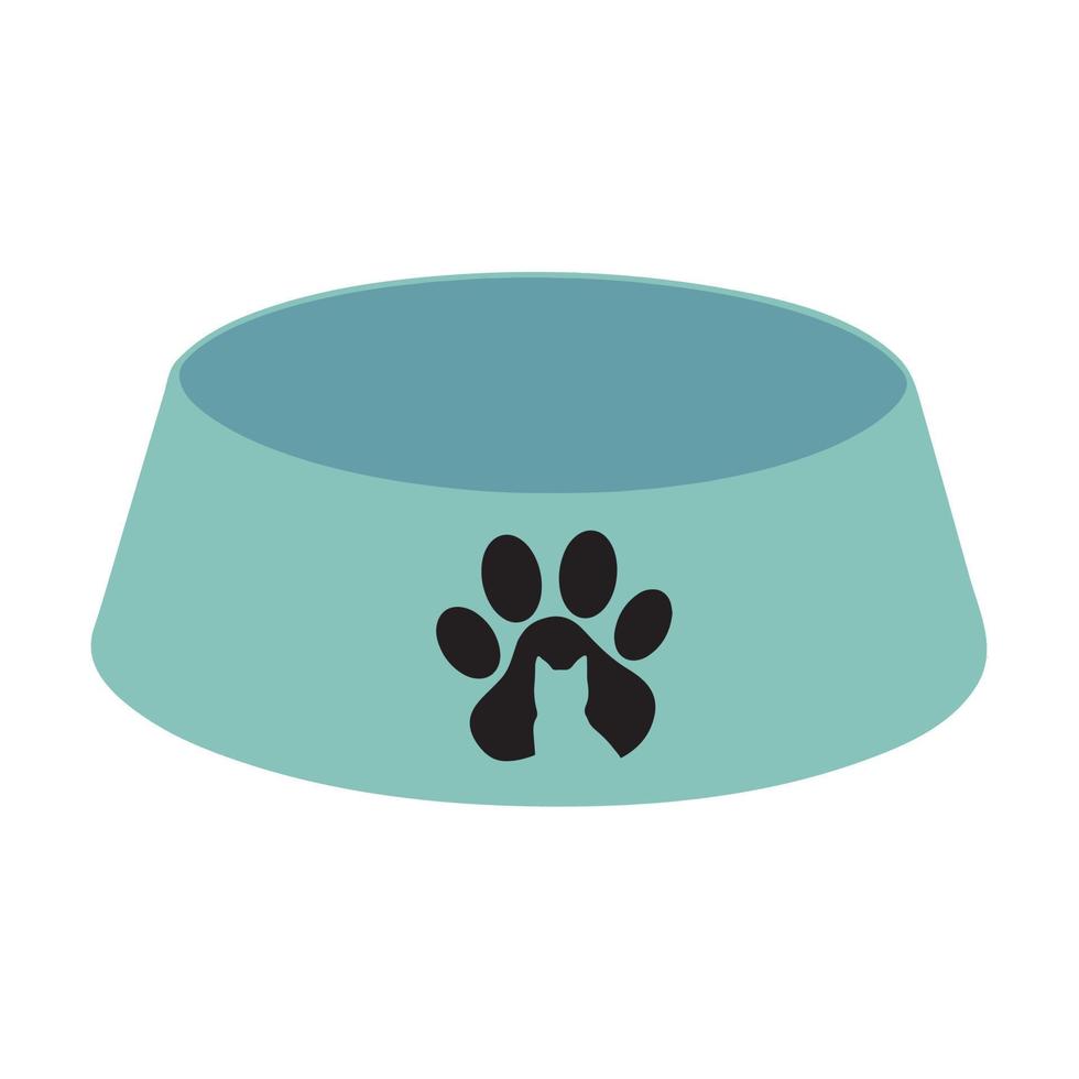Animal food bowl. Vector illustration.