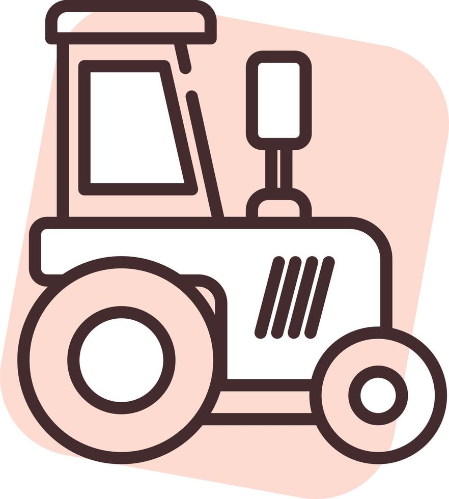vector de icono de tractor de construcción sobre fondo blanco.