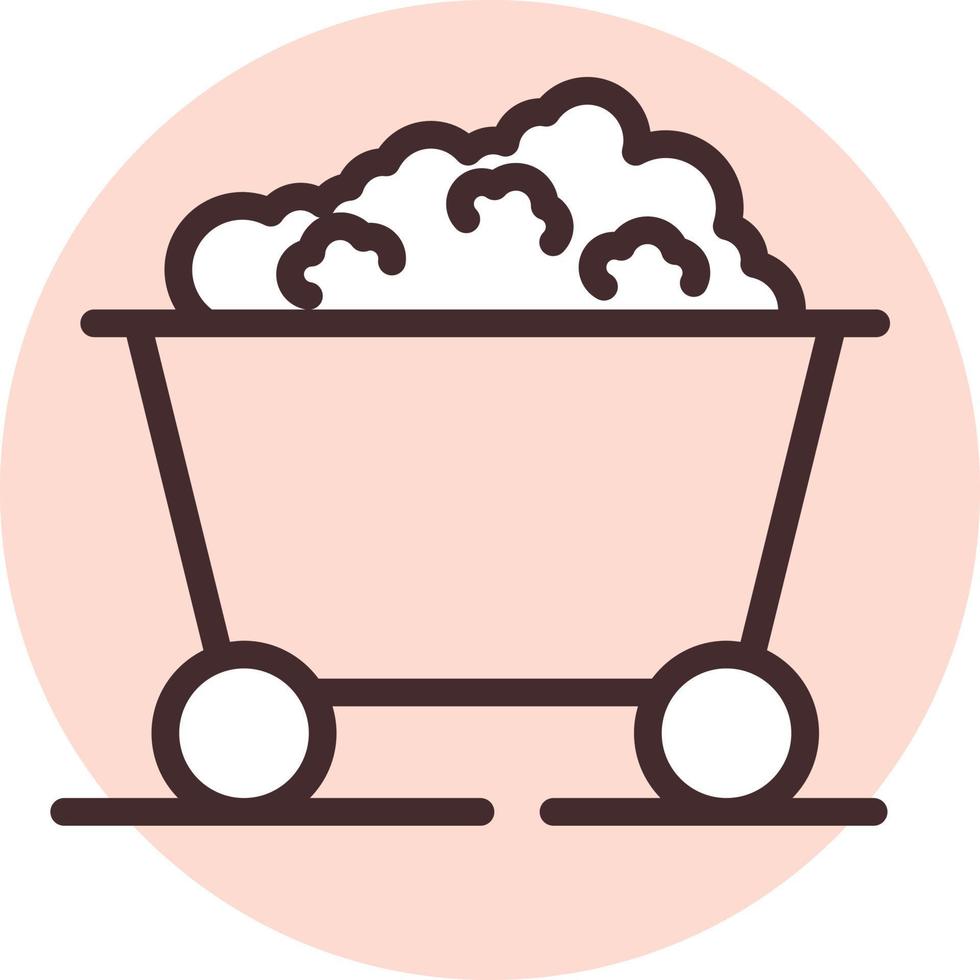 Construction miner load icon vector on white background.