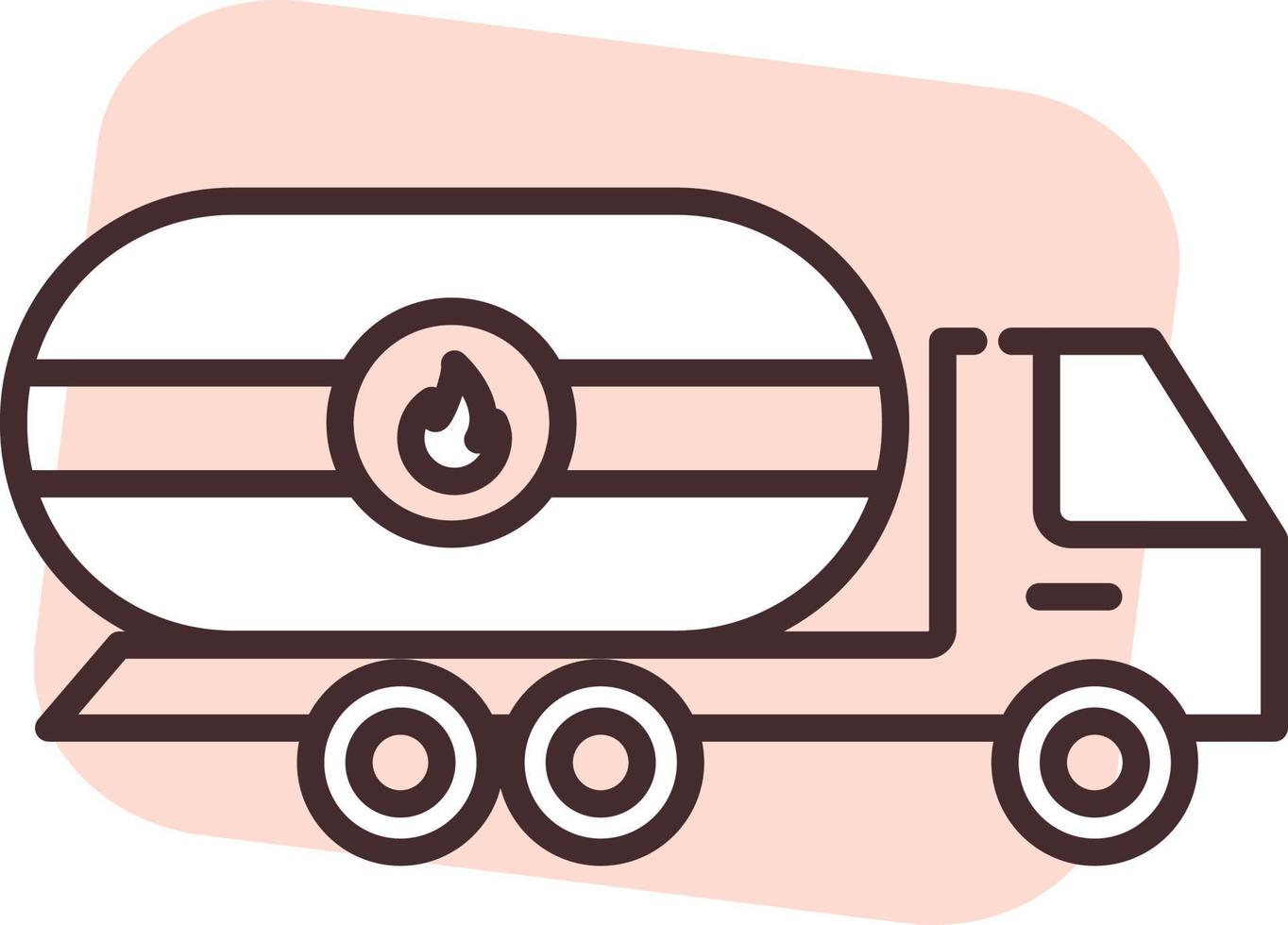 Construction gas truck icon vector on white background.