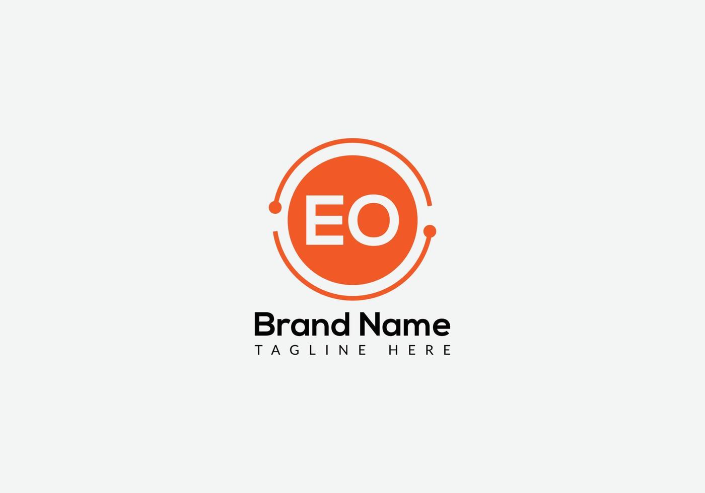 Abstract EO letter modern initial logo design vector