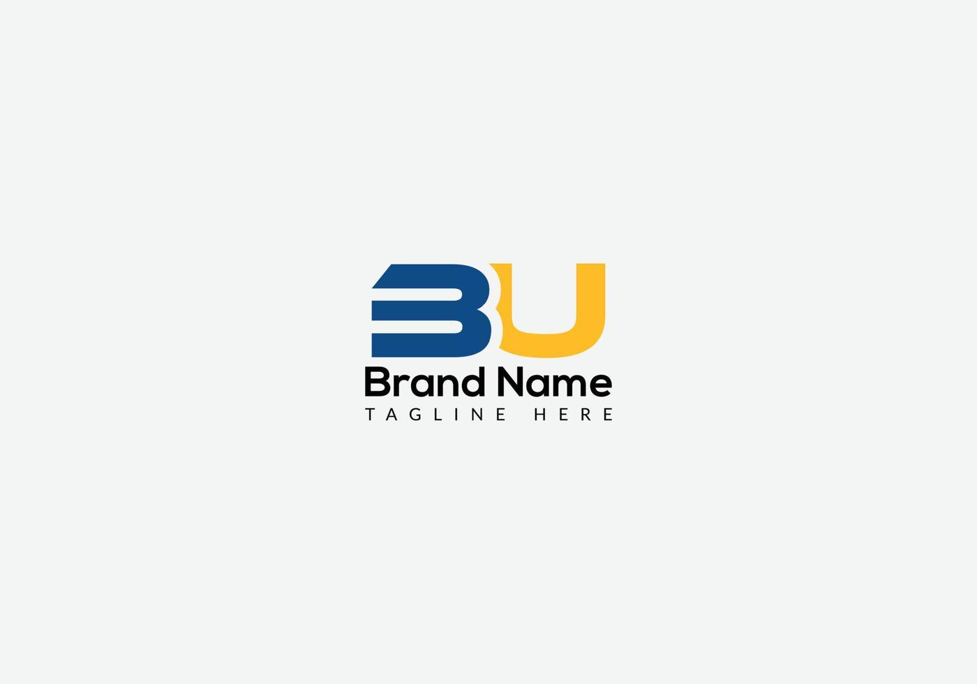 Abstract BU letter modern initial lettermarks logo design vector