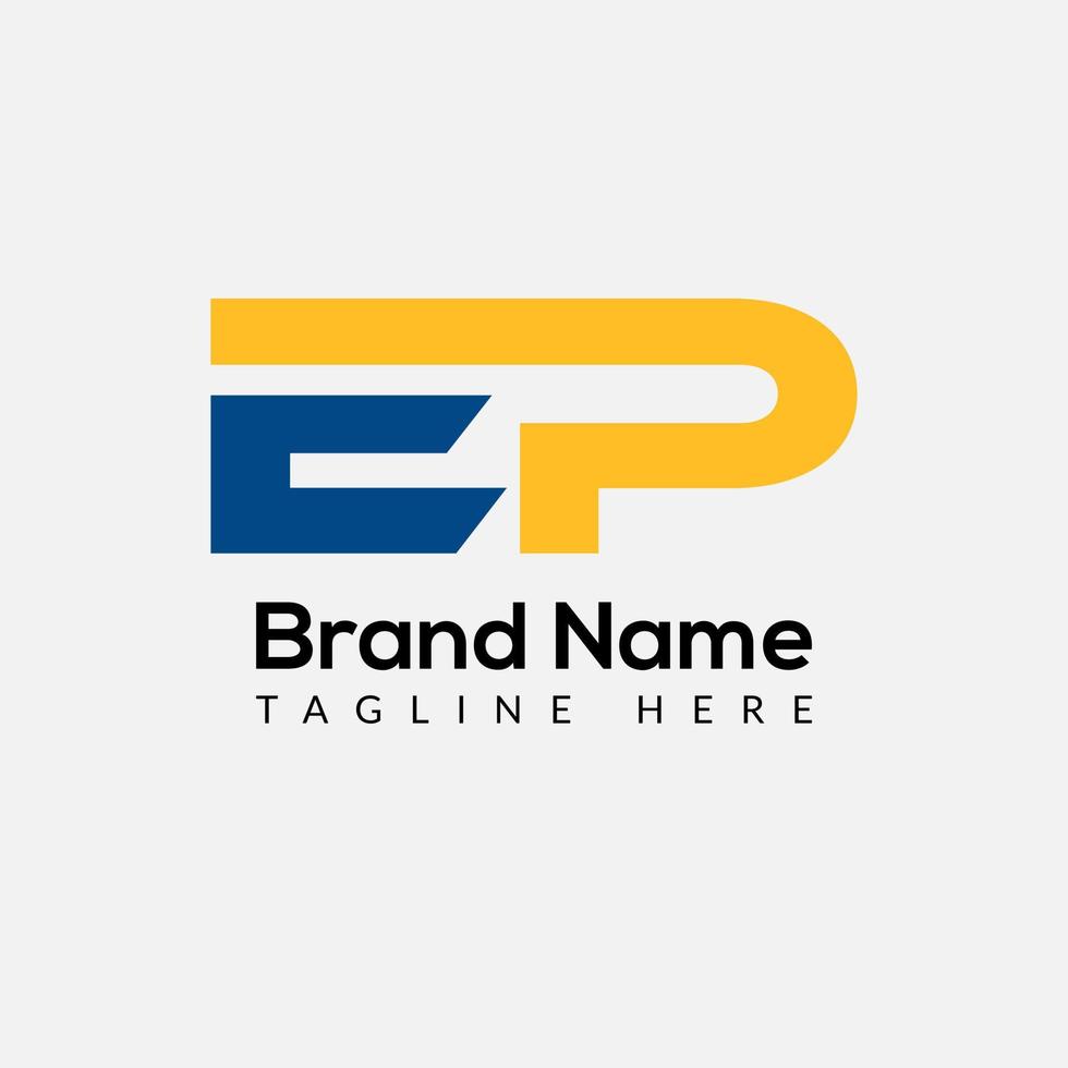 Abstract EP letter modern initial logo design vector