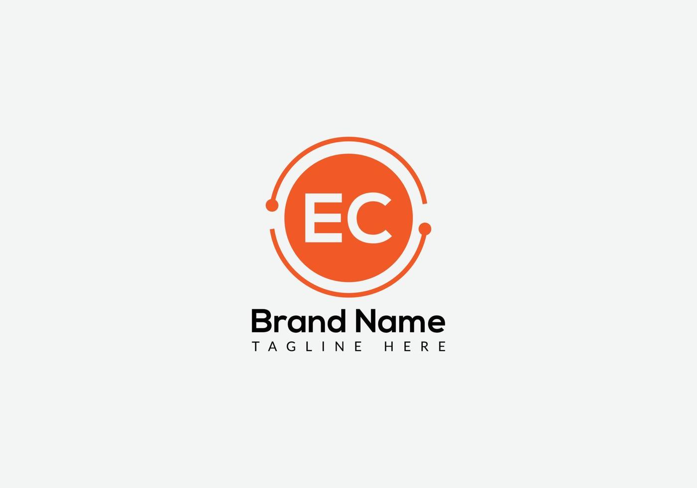 Abstract EC letter modern initial logo design vector