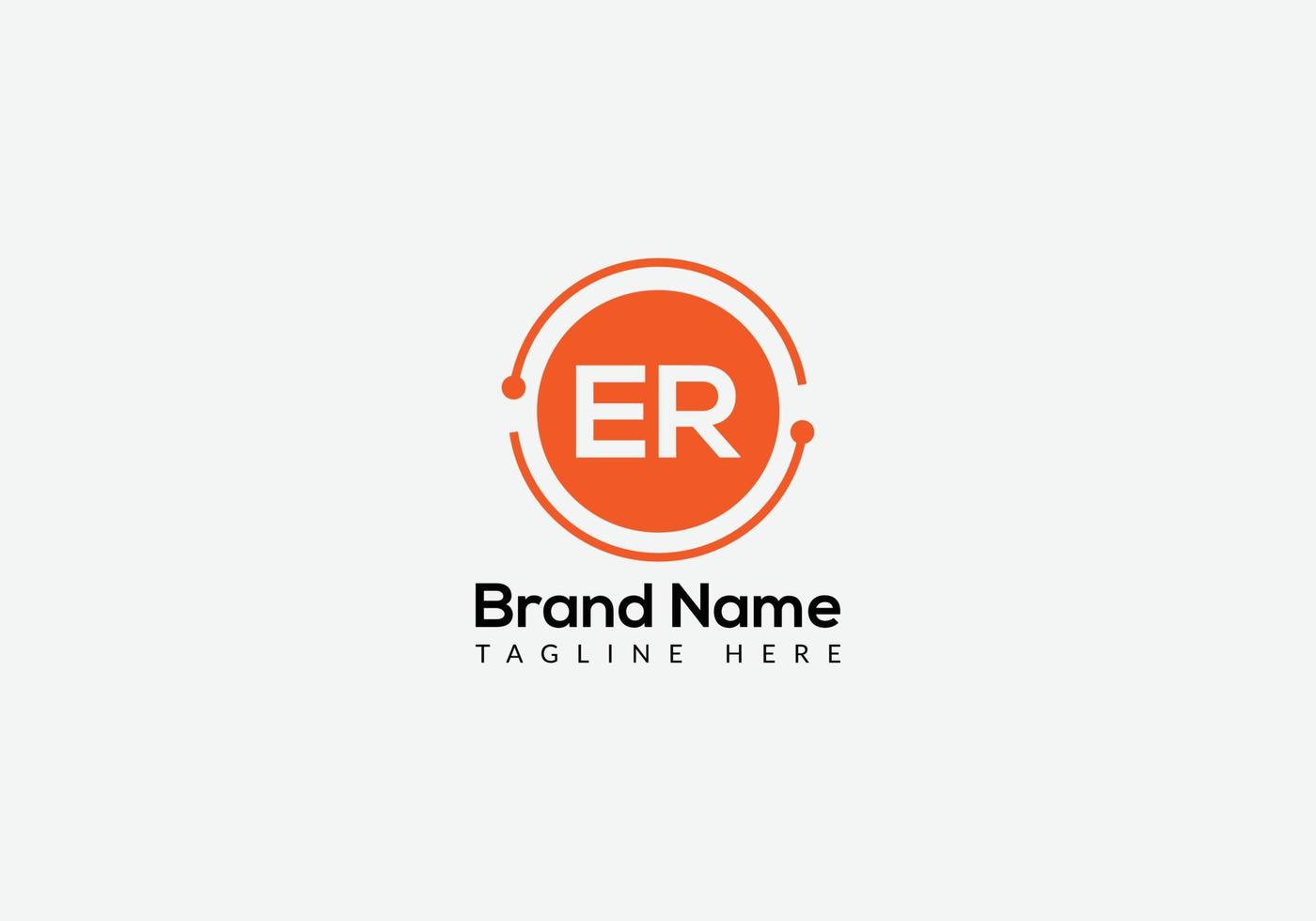 Abstract ER letter modern initial logo design vector