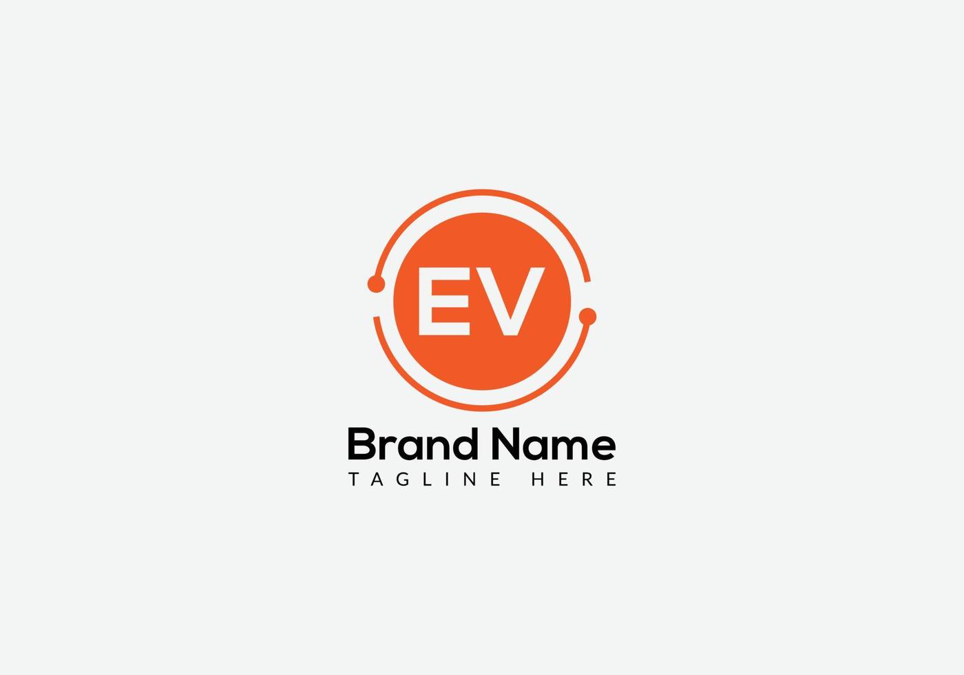 Abstract EV letter modern initial logo design vector