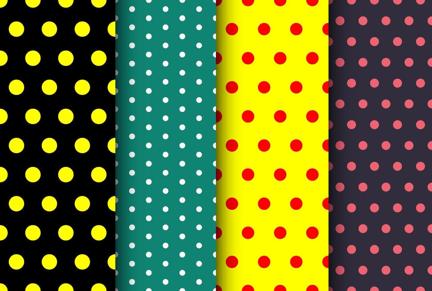 Vector set of polka dot pattern