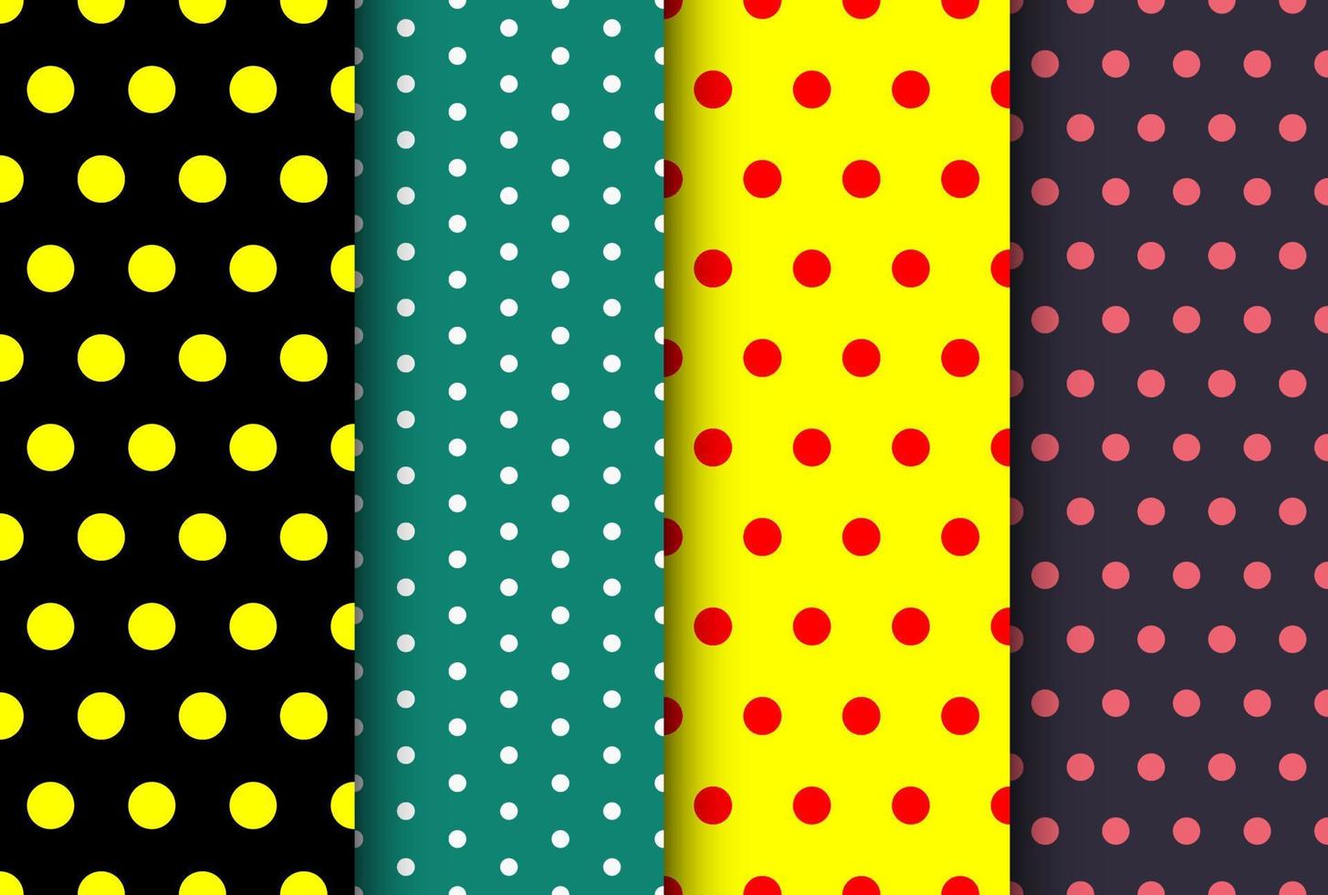 Vector set of polka dot pattern