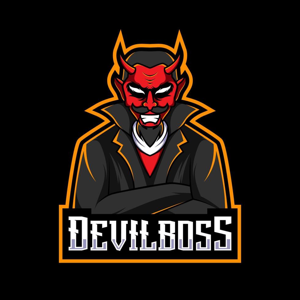 Devil Gaming Mascot Logo Illustration vector