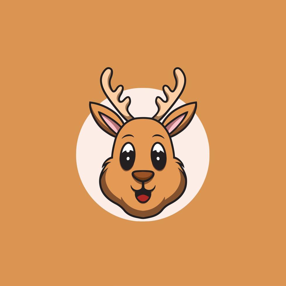 Cute Deer Smilling vector