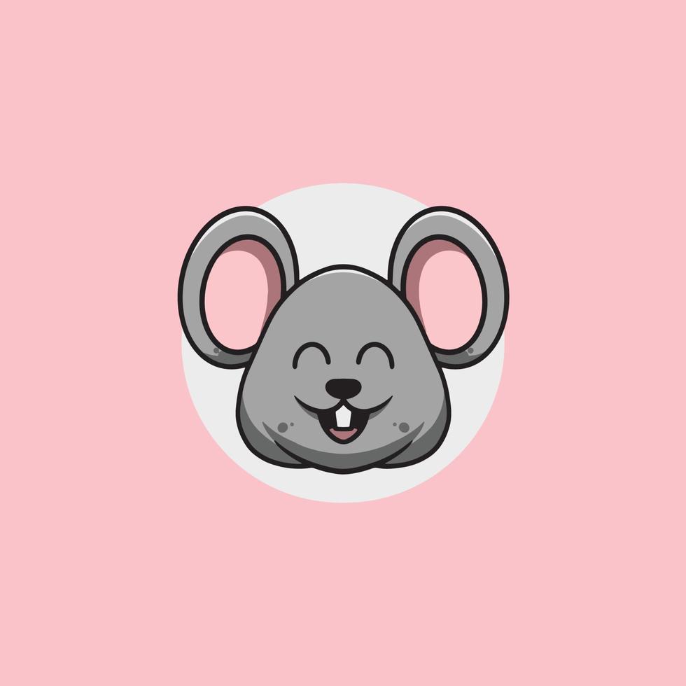 Cute mouse smiling vector