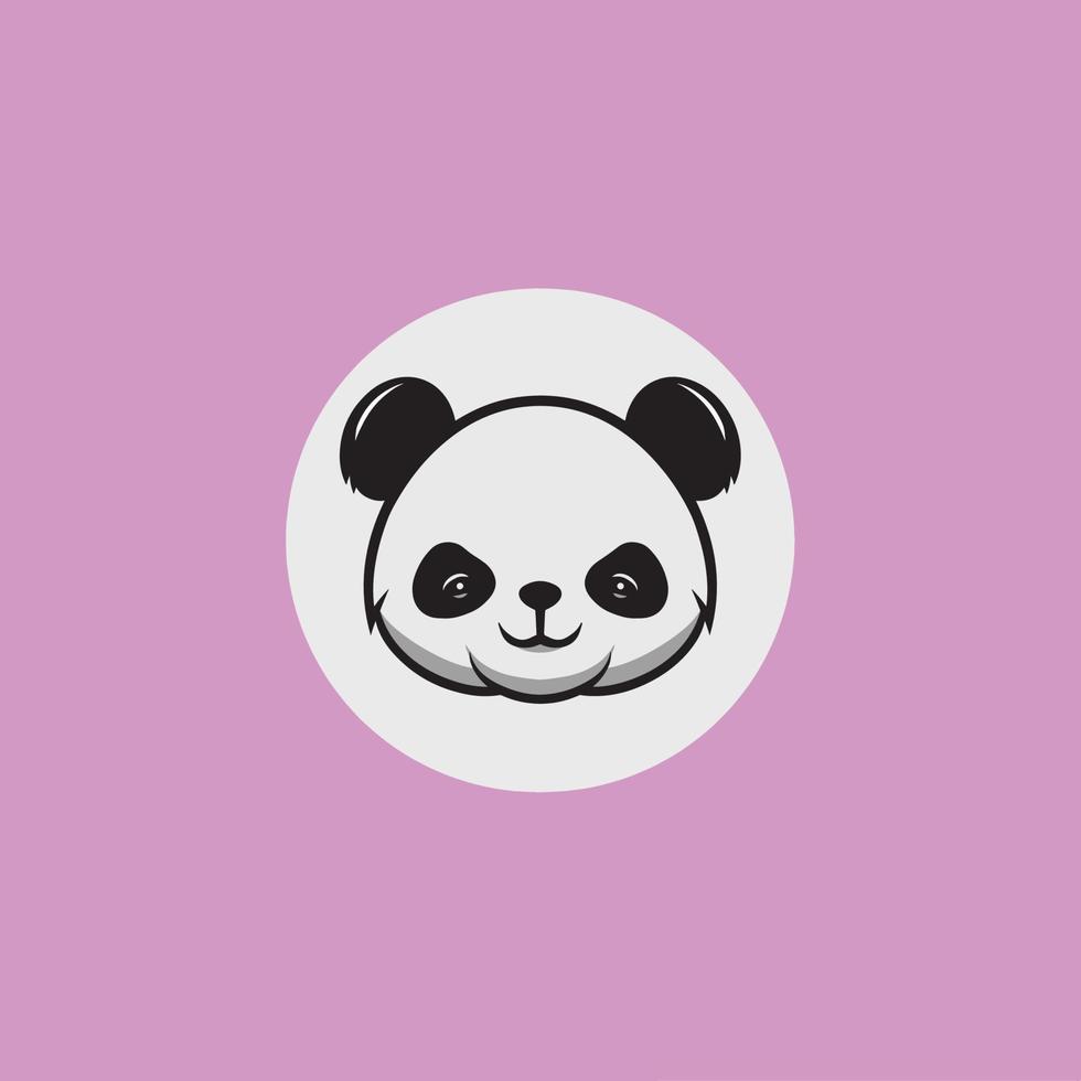 lindo panda sonriendo vector
