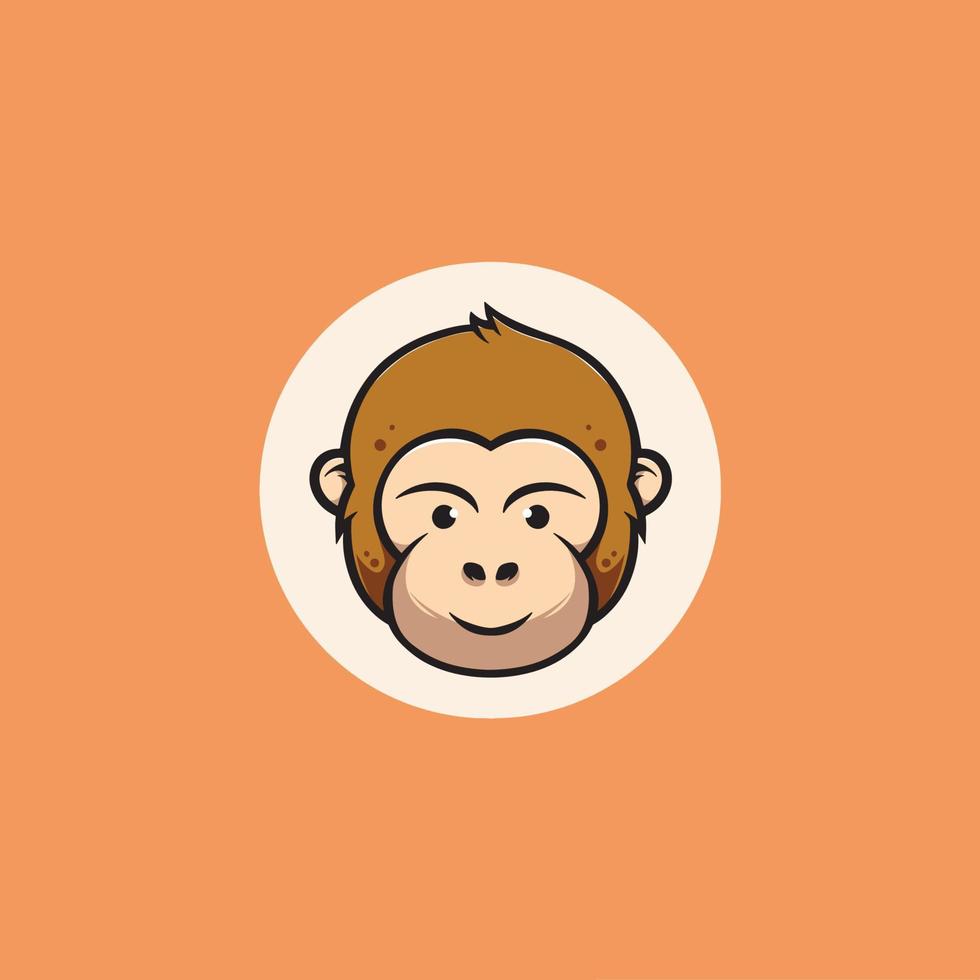 Cute Monkey Smiling vector