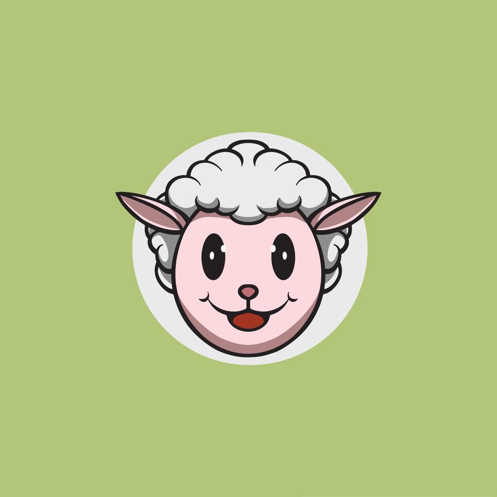 Cute Sheep Smilling vector
