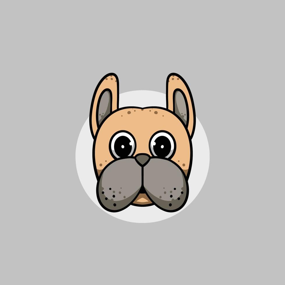 lindo bulldog sonriendo vector