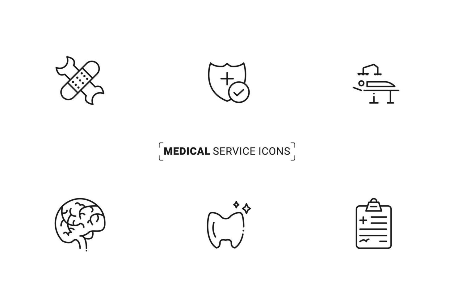 Modern clinical service icon set for multipurpose use. These icons is used for print and web use vector