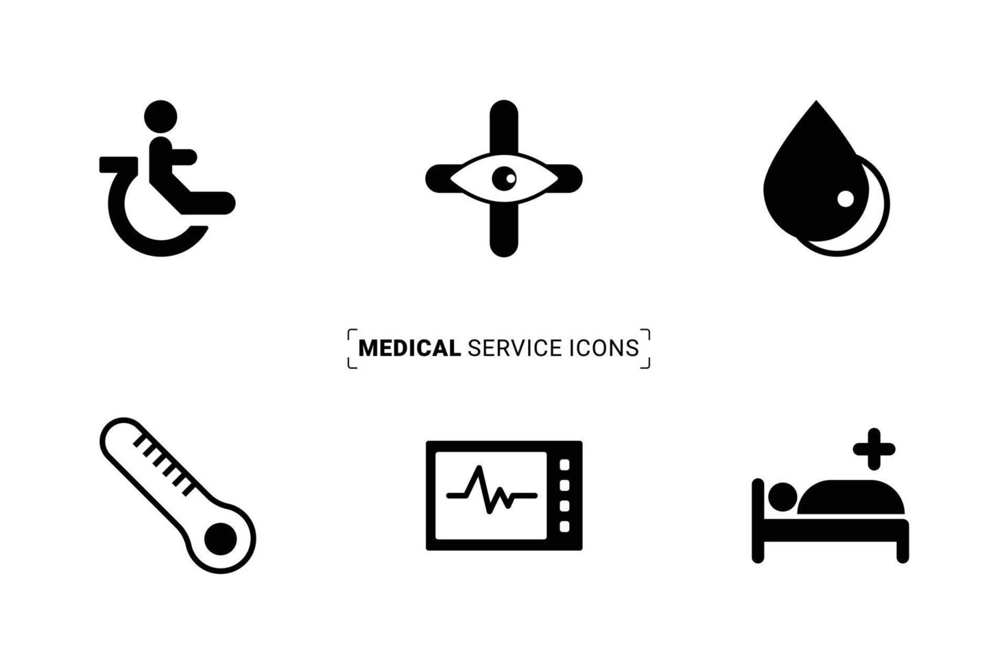 Medical service icon set for multipurpose use vector