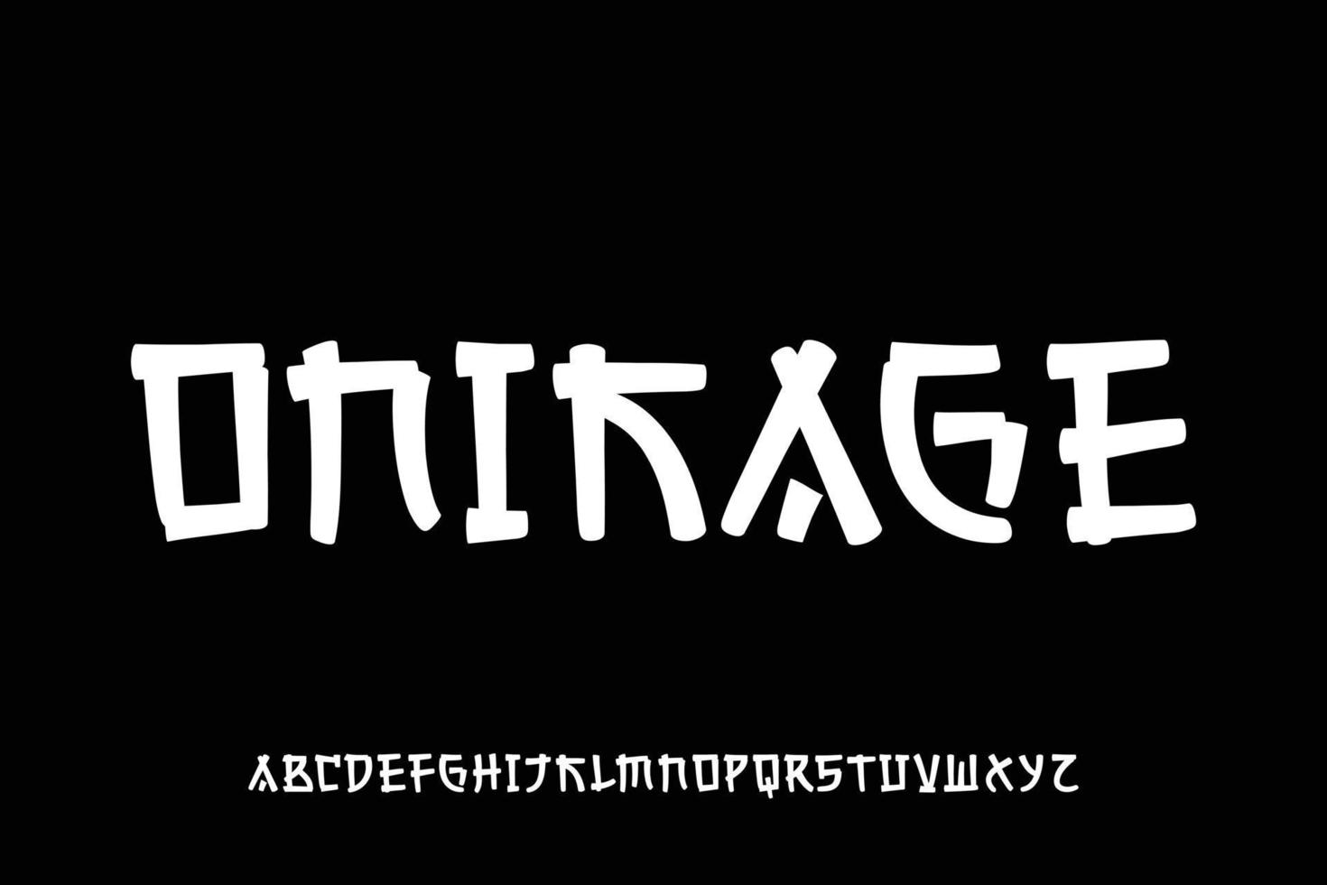 Handwritten simple brush lettering of japan vector
