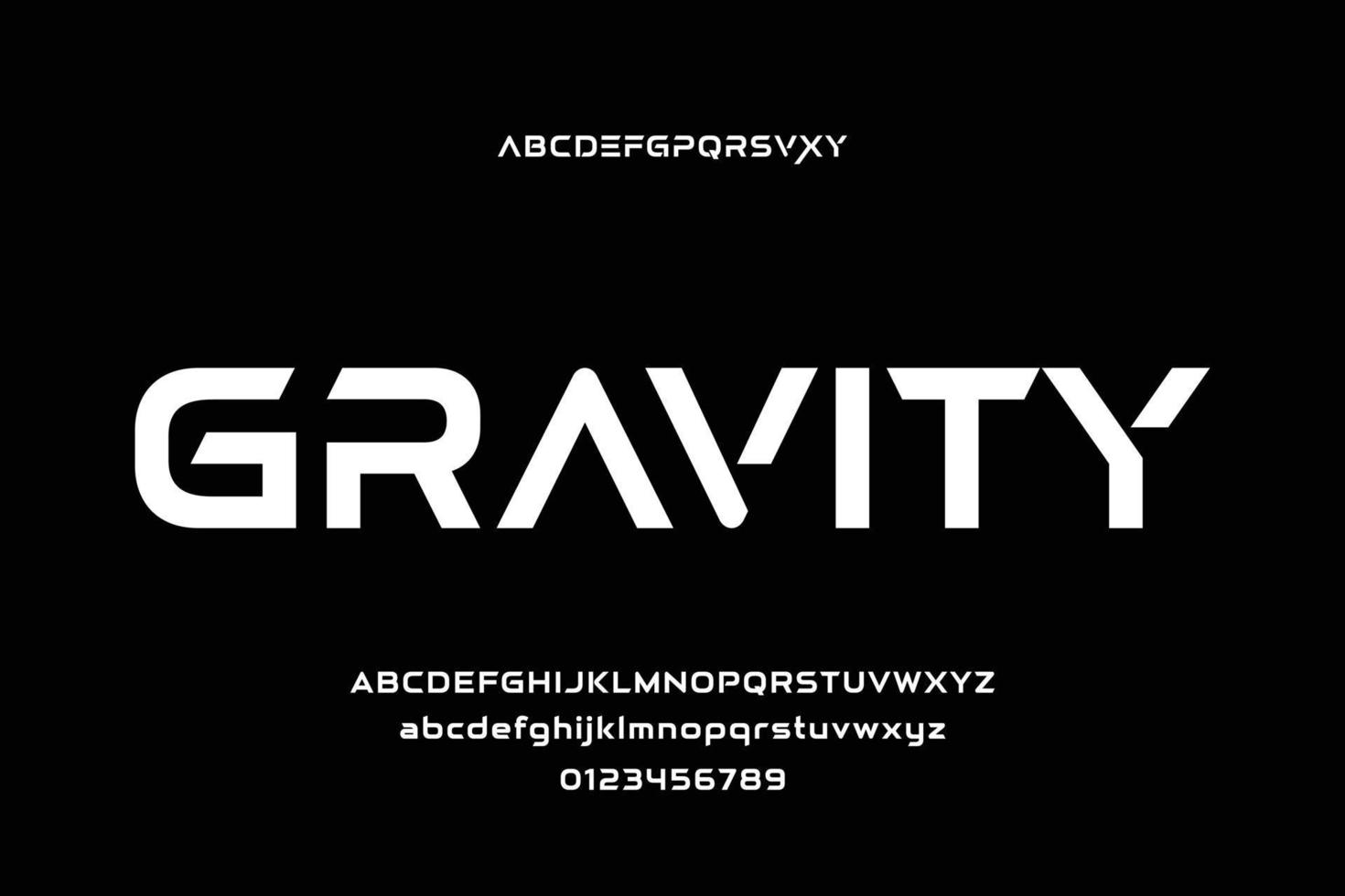 Modern futuristic alphabets with alternates vector