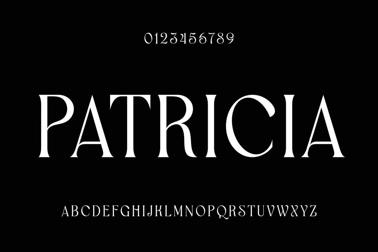 Elegant luxury alphabet display font vector