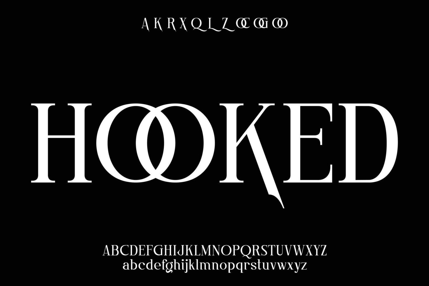 Elegant luxury display font vector with alternate and ligature