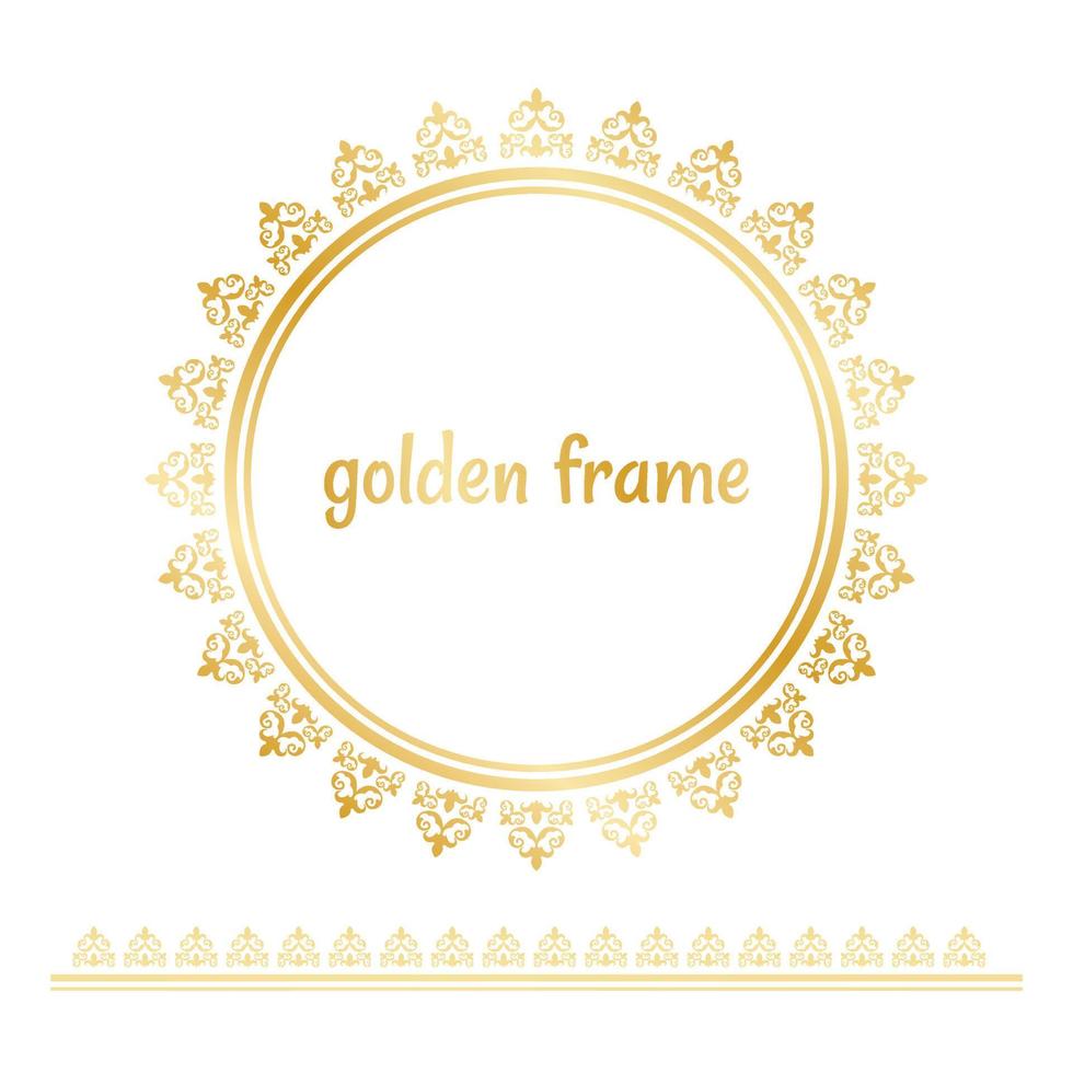 vintage-frame circular pattern round vector