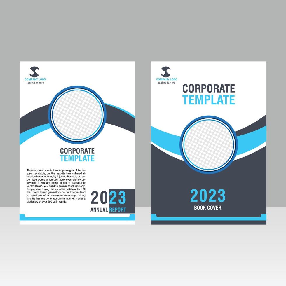 corporate book cover design template vector
