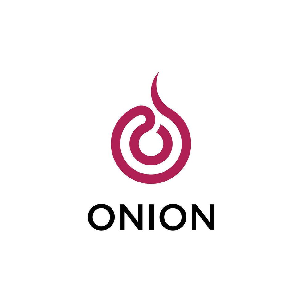 Abstract onion symbol, simple and modern, onion logo vector